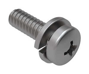 1/4"-20 X 1/2" Long, Phillips, Pan Head, SEMS Machine Screw. Stainless Steel, Split Lock Washer. Specification - ASME B18.13