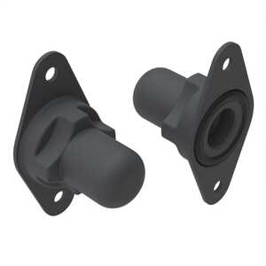 1/4"-28 A286 Stainless Steel Self-Locking, Two Lug, Nut Plate with Cap, Dry Film Lubricant, Fuel Resistant Rubber, 225 Deg F