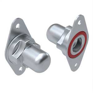 1/4"-28 A286 Stainless Steel Self-Locking, Two Lug, Nut Plate with Cap, Non-Fuel Resistant Silicone, 450 Deg F