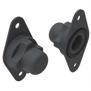 1/4"-28 Stainless Steel Self-Locking, Two Lug, Nut Plate with Cap, Fuel Resistant Rubber Seal, 225 Deg F, Dry Film Lubricated