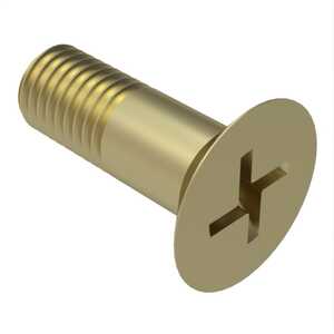 1/2" - 20 X 1/2" Shear Bolt, 100 Deg Flat Head, Offset Cruciform, Stainless Steel, Cadmium, NAS1580C8T8P