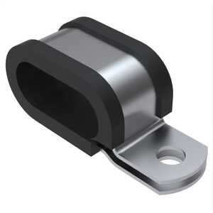 0.204" Elongated Cushion Clamp, 2 Wires, 1-7/16" Max Bundle Dia, Aluminum Alloy, Black. NAS1714D2-23NW