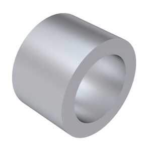 1-1/8" Round Spacer, 1.002mm ID, Aluminum Alloy, 1/2" L, Anodized Grey