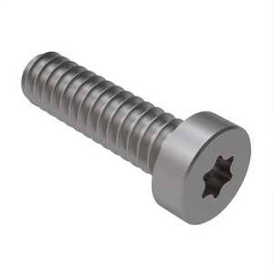 1/4"-28 X 3/4" Long, Flat Fillister Head Machine Screw, Torx, A286 Stainless Steel, Passivated, Fully Threaded.