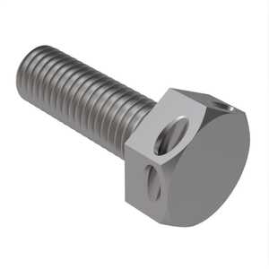 1/2"-20 X 1-11/32" L, Hex Bolt, A286 Stainless Steel, Drilled Head. NAS568C43
