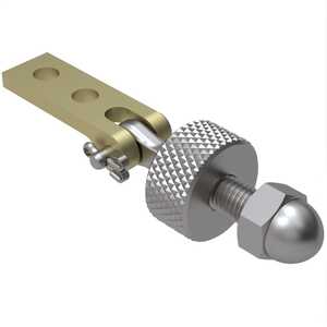1/4"-28 Bolt, Nut and Cap Nut Assembly, With Hinge, Pin, and Cotter Pin, Stainless Steel. NAS573