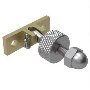 1/4"-28 Bolt, Nut and Cap Nut Assembly, With Short Hinge, Pin, and Cotter Pin, Stainless Steel. NAS573