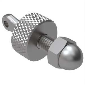 1/4"-28 Bolt, Nut and Cap Nut Assembly, Without Hinge, Pin, and Cotter Pin, Stainless Steel. NAS573