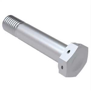 1/4"-28 X .870" Long, Hex Head Tension Bolt. Titanium, Aluminum, Drilled Head. NAS6404A8H