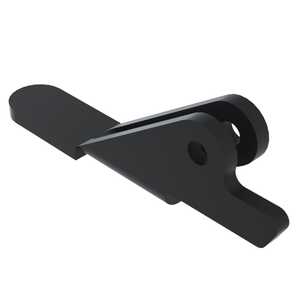 Birtcher Series 71 Aluminum 6061-T6 Extractor, .063" Board, Left Hand, Bent Handle, Anodize Per MIL-A8625, Black
