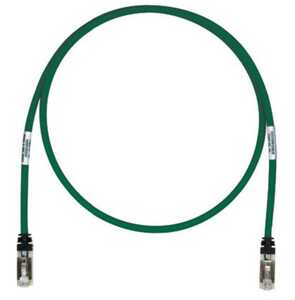 Panduit Cat 6A, 10 Gb/s S/FTP Patch Cord with TX6A 10Gi gmodular Plugs, Green, .5m L