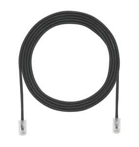 Panduit Cat 5e 28 AWG UTP Patch Cord with Pan-Plug modular Plugs, Black, 6ft L