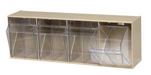Quantum Storage Condiment Organizer, 6-5/8" L x 23-5/8" W x 8-1/8" H, Ivory/Crystal