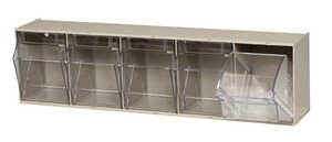 Quantum Storage Condiment Organizer, 5-1/4" L x 23-5/8" W x 6-1/2" H, Ivory/Crystal