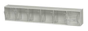 Quantum Storage Condiment Organizer, 3-5/8" L x 23-5/8" W x 4-1/2" H, White/Crystal