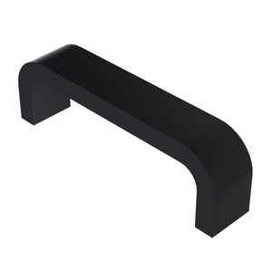 RAF 1/2" x 1/4" Rectangular Internal Thread Handle, 4"L x 1-1/2"H, 8-32, Anodized Black