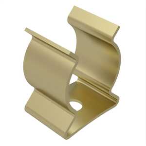 Seastrom .100" Spring Clip, 1 Hole, .200" L, Beryllium Copper, Cadmium Yellow