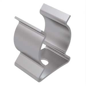 Seastrom .100" Spring Clip, 1 Hole, .200" L, Beryllium Copper, Silver