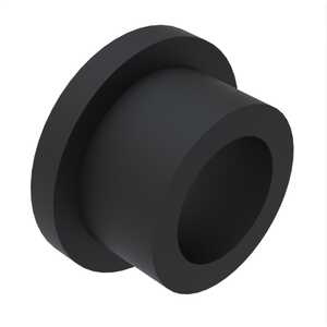 Essentra #0 Shoulder Washer, .084" OD, .084" Thickness, .061" ID, Nylon, Black