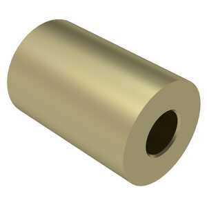 Amatom 1/2" Round Spacer, .194" ID, Aluminum, Iridite Gold, 1/2" L