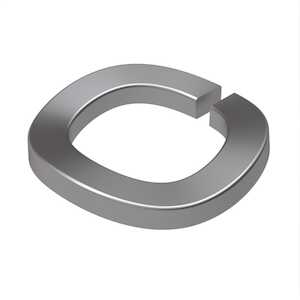 M10 Curved Split Lock Washer, 10.2mm ID, 18.1mm OD, 1.7mm - 1.9mm Thickness, Stainless Steel. Specification - DIN128A