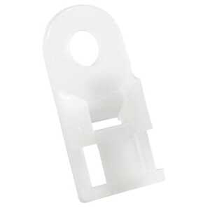 Ty-Rap Four-Way Mounting Base, Nylon 6.6, Length 0.885", Width 0.40", #8 Hex Head Screw Mount, Mounting Hole Diameter 0.17", 1,000 Pack