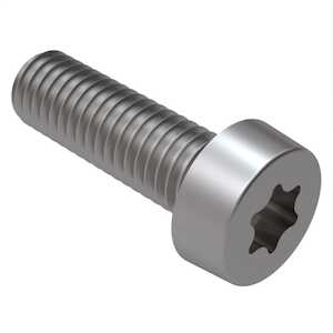 M1 X 0.2 X 5mm Long, Torx, Cheese Head Machine Screw, Stainless Steel.