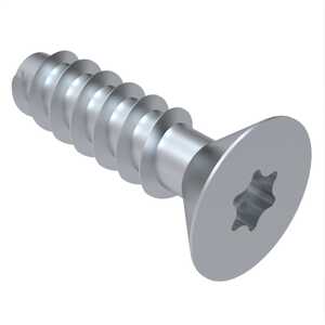 #0 X 1/4" Long, Flat Head Plastite 48-2 Screw, Torx, Steel, Zinc Clear Trivalent. Specification - Head Per ASME B18.6.3