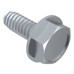 1/2" - 13 X 1-1/4" Long, Hex Washer Head Taptite Screw, Unslotted, Steel, Zinc Clear Trivalent, Specification - Head per ASME B18.6.3