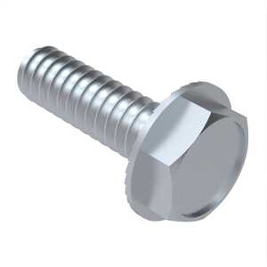 1/2" - 13 X 1-1/2" Long, Hex Drive, Serrated Indented Hex Washer Head, Machine Screw, Steel, Zinc Clear Trivalent. Specification - ASME B18.6.3