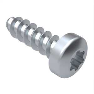 M1.4 X 4mm Long, Pan Head PT Screw, Torx Plus, Steel, Zinc Clear Trivalent